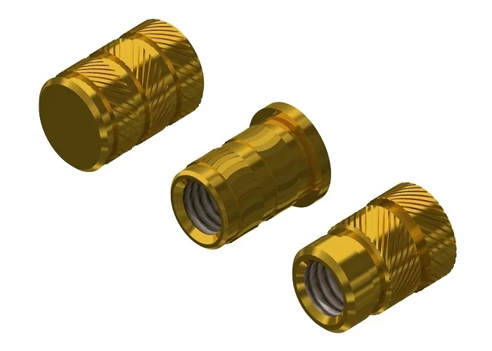 BLIND ENDED BRASS THREADED INSERTS MOULD-IN INSTALLATION