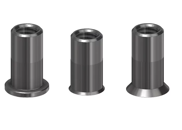 CYLINDRICAL KNURLED RIVET NUTS