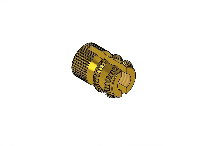 Press-fit threaded insert for plastic ATSCPBCML double crown high strength